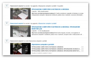 Esempio di video pubblicati su youtube da System Exclusive di Modena