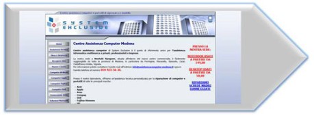 Sito internet ideato da agenzia web di Modena System Exclusive